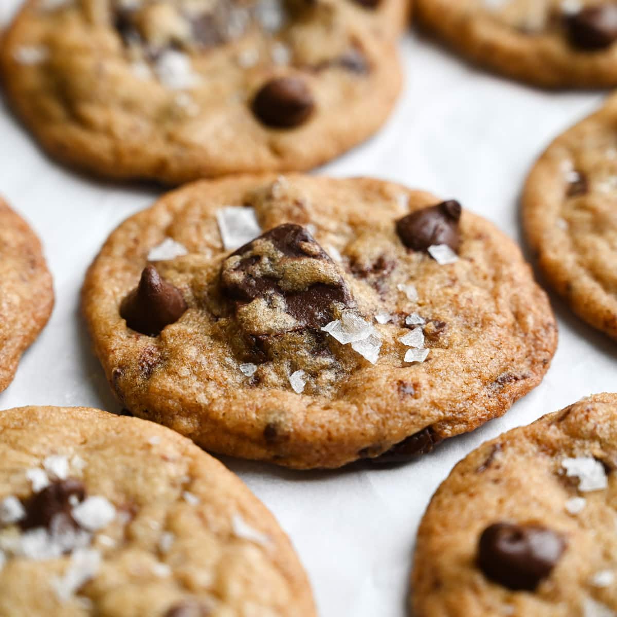 Salted Brown Butter Chocolate Chip Cookies · My Three Seasons
